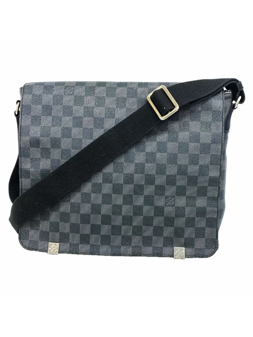 Louis Vuitton Shoulder Bag Damier Graphite District Mmnm Black